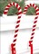 Haute Decor Candy Cane Stocking Holder Holds Up to 10 Lbs (Velvet 2-Pack) - Soft Velvet Material Wrapped Around Strong Steel core, Lightweight Christmas Stocking Hanger